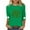 Green1, variant on Women's St Patricks Day 3/4 Sleeve Shirts Plus Size Crewneck Shamrock Holiday Graphic Tee Tops