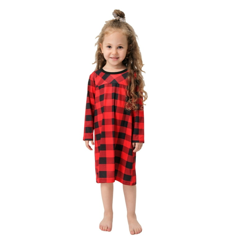 Buffalo plaid pajama discount dress