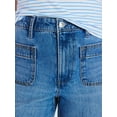 thumbnail image 4 of Free Assembly Women’s High Rise Cuffed Jean Pants with Patch Pockets, 30" Inseam, Sizes 0-28W, 4 of 5