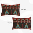 thumbnail image 6 of ZNDUO Rectangular Plush Cushion Cover, Vintage Exotic Nordic Pattern Non-Pilling Hidden Zip Bedroom Sofa Pillowcases, 16"x24", 6 of 8
