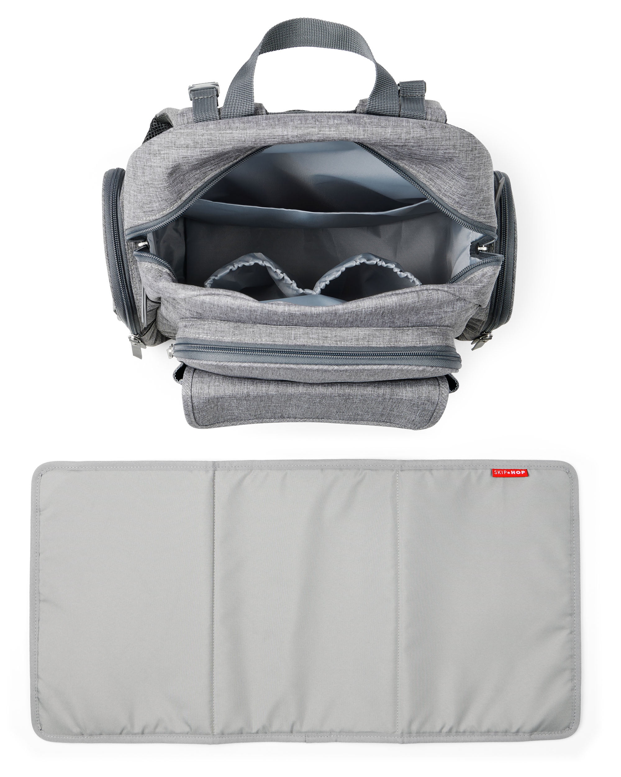 Skip Hop Luna Diaper Backpack, Heather Grey