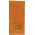 thumbnail image 6 of Serafina Home Bathroom Hand Towels: Bless This Home Embroidered Design on Rust Burnt Orange Terry Cotton, Set of 2, 6 of 6