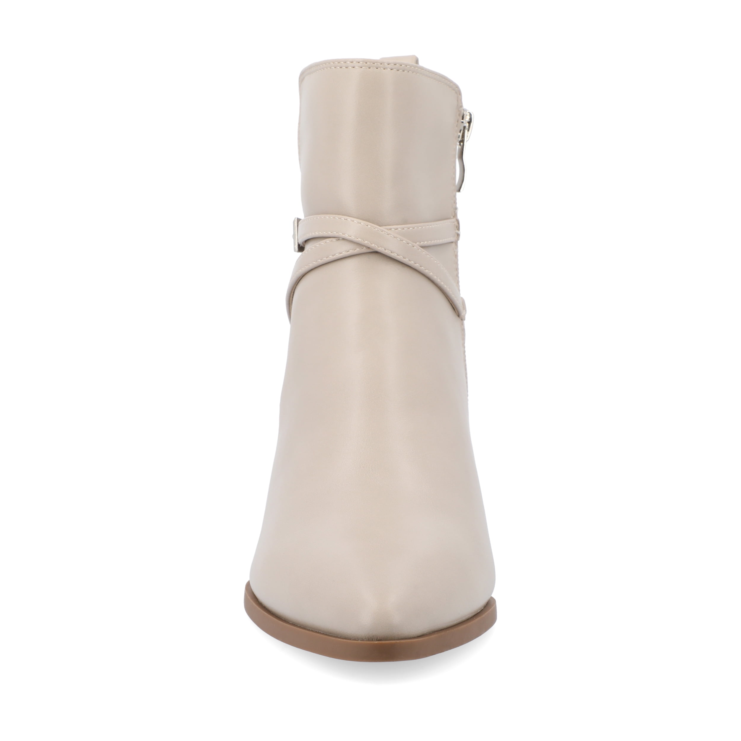 Journee Womens Estelle Stacked Heel Pointed Toe Booties, Widths Available