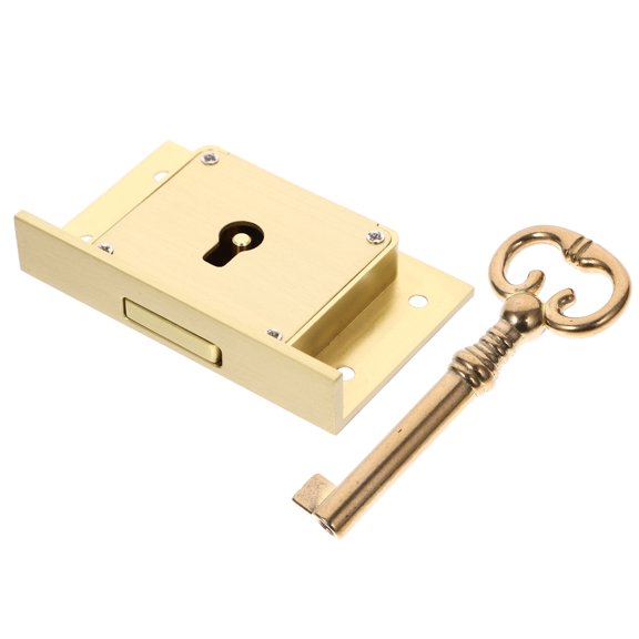 LEDMOMO Golden Brass File Cabinet Lock Secure Drawer Lock for Home Furniture Drawers