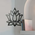 thumbnail image 1 of Corner Shelf Black Lotus Flower Corner Shelf for Bathroom Wall Decor Storage, 1 of 8