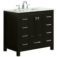 thumbnail image 2 of Eviva Hampton 36" Espresso Transitional Bathroom Vanity w/ White Carrara Top, 2 of 6