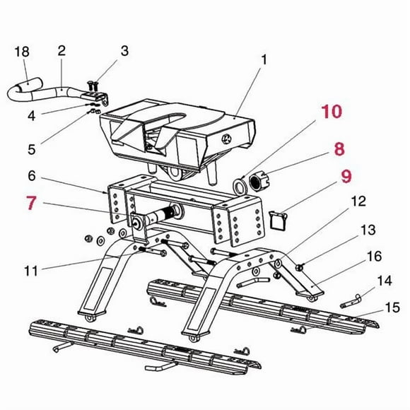 Husky Towing Fifth Wheel Trailer Hitch Hardware 31574 Silver Series; Pivot Pin Hardware Kit For Husky 31318/31326/31574