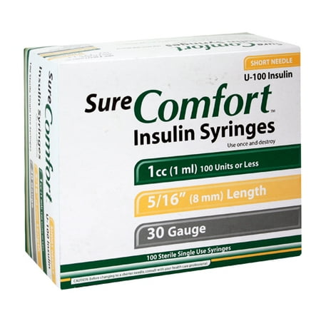 sure comfort insulin syringe