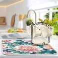 thumbnail image 5 of Kitchen Drying Mat 18x24In Drying Dish Mat Dish Drying Mats Kitchen Countertop Multi-Function Drain Drying Mat Kitchen Table Chrysanthemums, 5 of 8