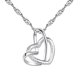 thumbnail image 2 of Xihbxyly Ofertas por tiempo limitado hoy Collar de doble corazón esmerilado, joyería de diamantes, regalo de cumpleaños, aniversario, Navidad, San Valentín para esposa, novia, madre, 2 of 7