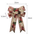 thumbnail image 4 of 2 piezas de lazos para árbol de Navidad para decoración de árbol de Navidad, lazos artesanales para interiores y exteriores (beige+color natural) ER, 4 of 5