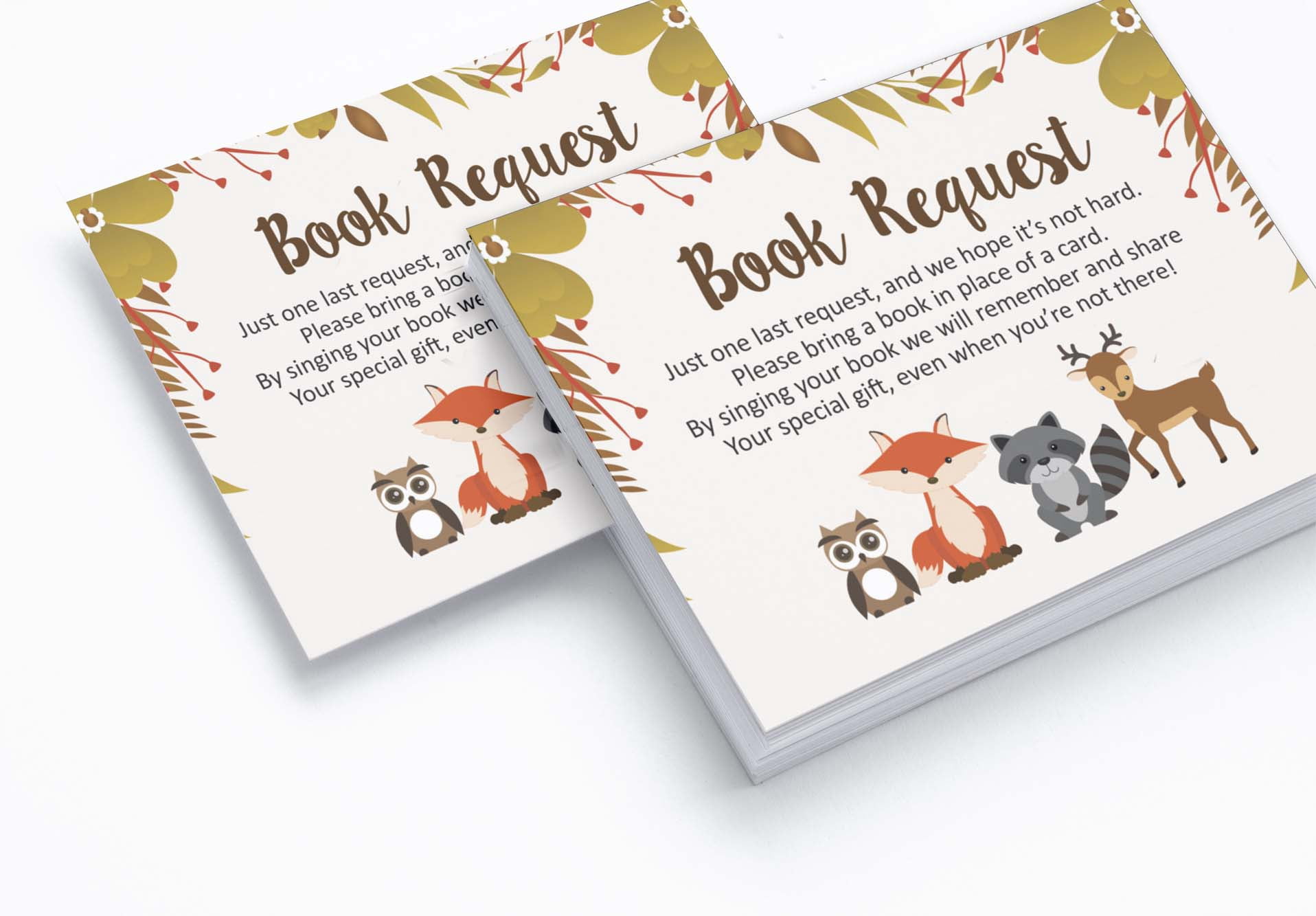 Inkdotpot 30Jungle Animals Gender Neutral Baby Shower Book Request Cards Bring A Book Instead Of A Card Baby Shower Invitations Inserts Games
