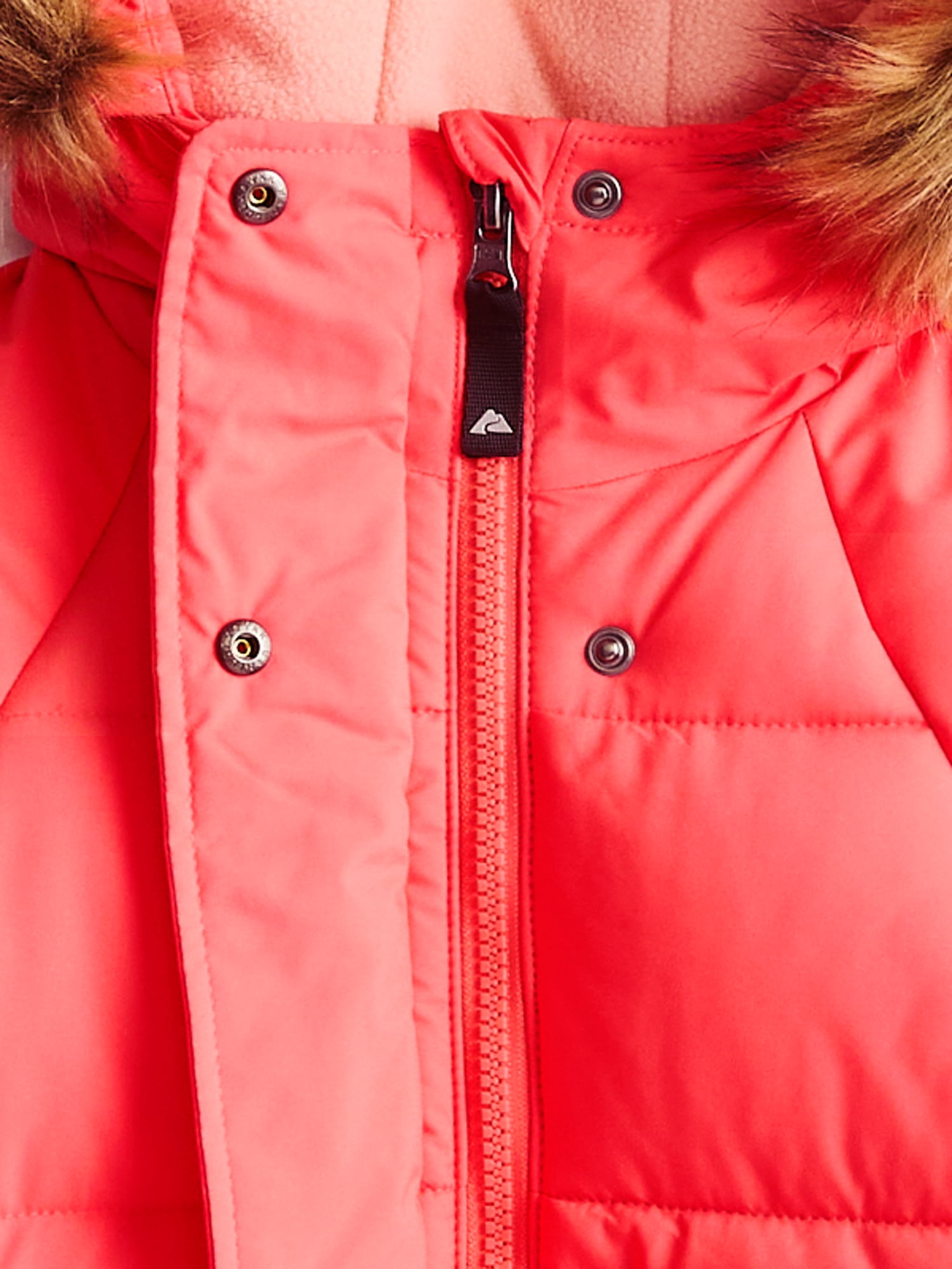 Ozark Trail Girls' Parka Jacket with Faux Fur Hood, Sizes 4-18