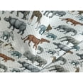 thumbnail image 3 of Ambesonne Animals Quilted Coverlet 3 Pcs, Tiger Hippo Giraffe Print, Queen Size, White Soft Blue Cinnamon, 3 of 4