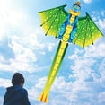 thumbnail image 2 of Large Dinosaur Kite with Long Tail 45 x 80 in for Kids and Adults Beginner, Outdoor Beach Kite with Winding Handle and Line, 2 of 7