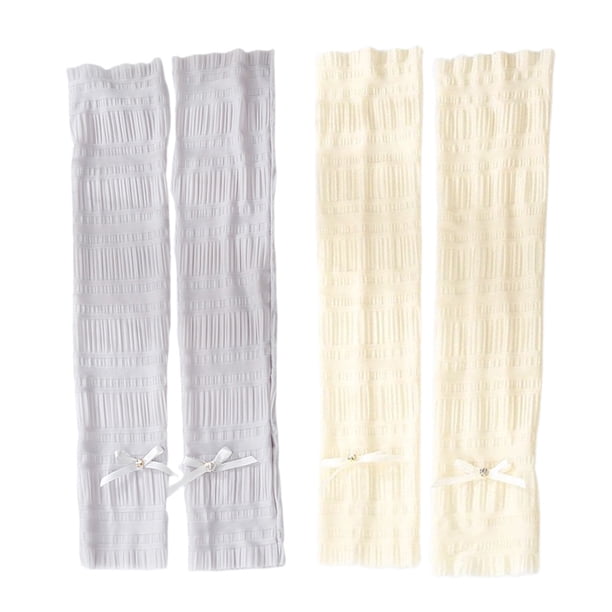 10 pares de mangas de brazo con protección UV, antideslizantes, de seda fría, para adultos y niños, talla XL