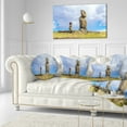 thumbnail image 3 of Designart Ahu Tahai and Ahu Ko Te Riku - Landscape Photo Throw Pillow - 12x20, 3 of 5
