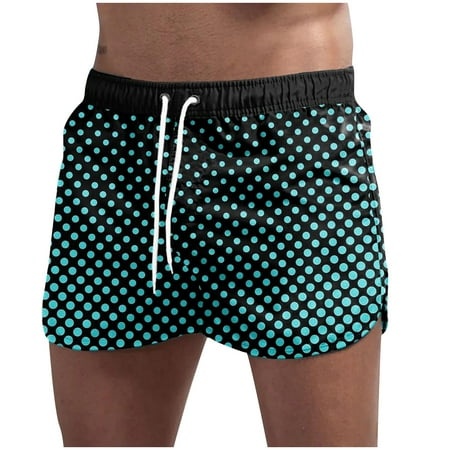 

Mens Beach Shorts Swim Trunks American Flag Print Swim Shorts Mesh Lining Swimwear Bathing Suits with Pockets Medium Green