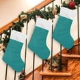 thumbnail image 7 of GZHJMY Plain Dark Teal Green Solid Color Christmas Stockings, Personalized Large Christmas Stocking, Cute Snowflake Stockings 18" for Xmas Decorations and Holiday Family Party Decor Xma, 7 of 7