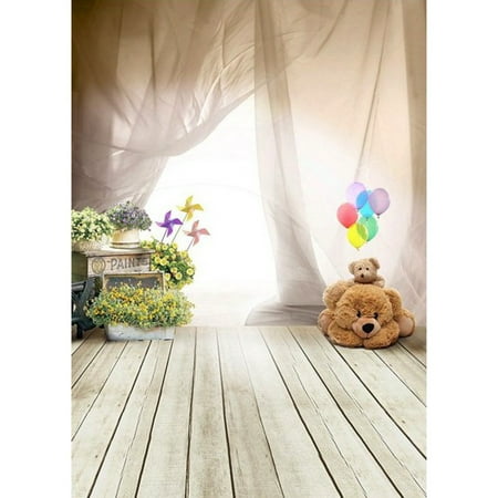Image of LELINTA Studio Photo Video Photography Backdrop 3x5ft Children Lovely Teddy Bear Printed Vinyl Fabric Party Decorations Background Screen Props