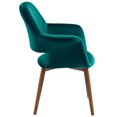 thumbnail image 4 of Chaise moderne en velours/metal, Vert, 4 of 7