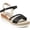 Black, variant on Braided Boho Sandals Wedges for Women Adjustable Ankle Strap Comfort Open Toe Sandals with Platform - Espadrille Wedge Sandals for Summer Beach Casual