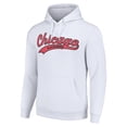 thumbnail image 2 of Men's Starter White Chicago Blackhawks Tailsweep Fleece Tri-Blend Pullover Hoodie, 2 of 3
