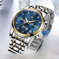 thumbnail image 1 of Quartz Watch Multi functional Three eye Timing Watch Waterproof Business Men's Watch, 1 of 5