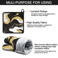thumbnail image 7 of Black White and Gold Marble Kitchen Oven Mitt and Pot Holder Sets 2 Pcs for Baking, Cooking and Grilling, Heat Resistant Up To 392 °F, 7 of 7