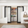 thumbnail image 2 of 48" X 80" Black 1-Lite Frosted Glass Solid Core Sliding Interior Pocket Door, 2 of 8