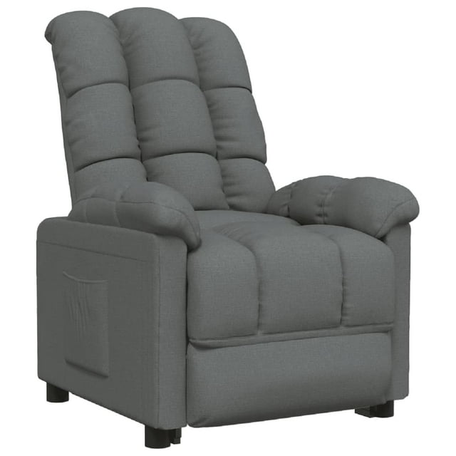 Sillón Reclinable Casafoyer de Tela Gris Oscuro con Respaldo Ajustable