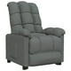 thumbnail image 1 of Sillón Reclinable Casafoyer de Tela Gris Oscuro con Respaldo Ajustable, 1 of 5