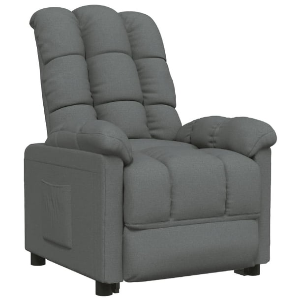 Sillón Reclinable Casafoyer de Tela Gris Oscuro con Respaldo Ajustable