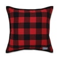 thumbnail image 2 of 16.5" Red and Black Buffalo Plaid B Square Throw Pillow, 2 of 5