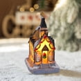 thumbnail image 3 of Casa de pueblo de Navidad, adorno de casa con luz navideña de resina que funciona con pilas, edificio de pueblo coleccionable de nieve con luz LED, 3 of 5