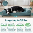 thumbnail image 4 of FurHaven Plush & Suede Orthopedic Sofa Pet Bed for Dogs & Cats - Deep Pool, Large, 4 of 10