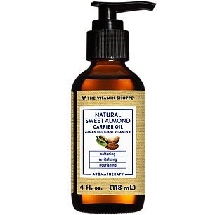 Natural Sweet Almond Carrier Oil with Antioxidant Vitamin E  Aromatherapy (4 fl. oz.)
