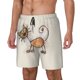 thumbnail image 1 of Fotbe Brown Cat Cartoon Traje de Baño para Hombre – Shorts de Natación de Secado Rápido con Forro y Bolsillos-X-Large, 1 of 6