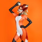 [Officially Licensed] Miraculous Rena Rouge Costume for Halloween Jumpsuit with Fox Tail-like Coattail, S