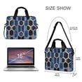 thumbnail image 3 of FORMRS 16" Laptop Bag Carrying Sleeve Case with Handle Travel Shoulder Briefcase, Blue Hexagon Pattern, 3 of 8
