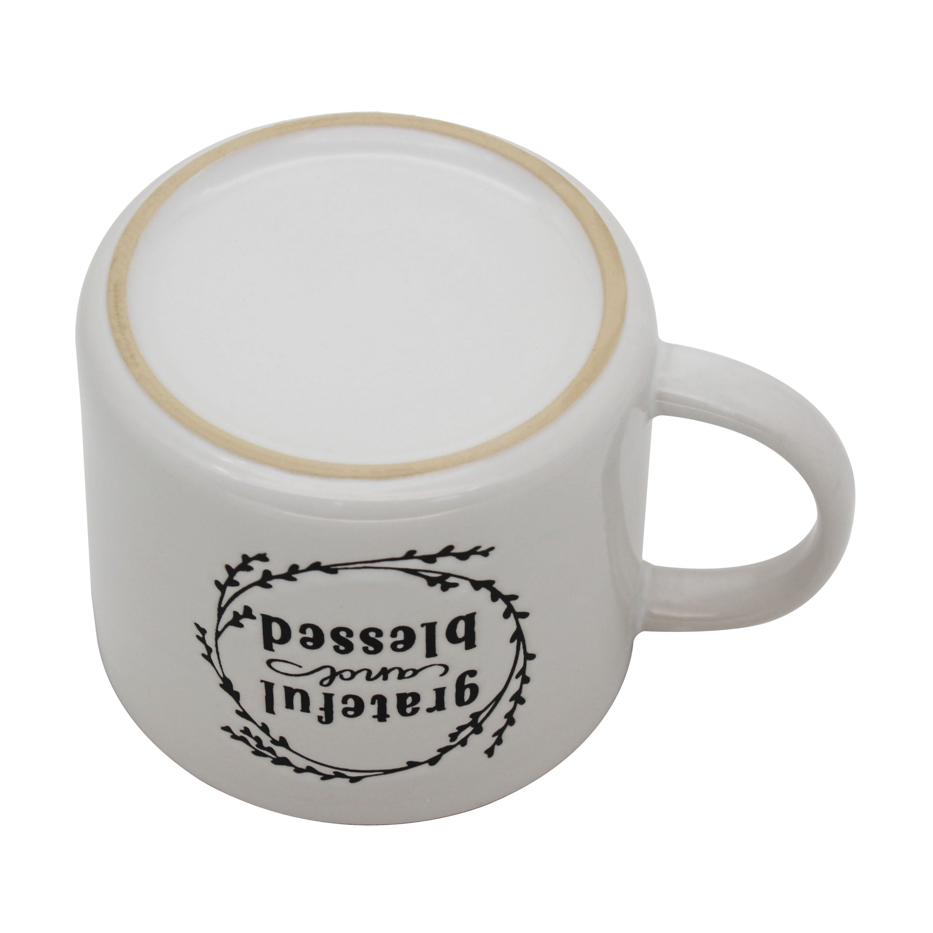 Mainstays 2-Wick 13-ounce Reusable Grateful Holiday Coffee Mug Scented Candle, Vanilla