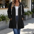 thumbnail image 2 of jjayotai Women's Zip up Hoodies Long Tunic Sweatshirts Oversized Fleece Casual Long Sleeve 2026 Fall Hoodie Jacket Coat, 2 of 6