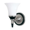 Nuvo 60/2464 Keen Wall Lantern 5in Nickel & black Satin White 1-light