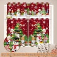 thumbnail image 4 of Christmas Valance, Tree Kitchen Valances, Snowman Gnome Curtains 54''x18'', Home Decor, Winter Snowflake Valance Curtains, 4 of 6