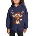 thumbnail image 1 of Sudaderas con capucha para niños y niñas, sudaderas casuales de manga larga, lindas sudaderas de gran tamaño con bolsillo de polar, chaquetas para niñas, 1 of 4