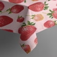 thumbnail image 3 of Red Strawberry Plants Fruit Pink Pattern Rectangle Tablecloth 60"x84",Waterproof Polyester Rectangle Table Cloth, Wipeable Spillproof Polyester Tablecloth for Dining, Camping, Indoor and Outdoor, 3 of 5