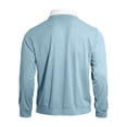 thumbnail image 4 of Mens Polo T Shirts Short Sleeve Quarter Zip Tees Shirt Basic Blue Mens Clothing, 4 of 8