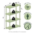 thumbnail image 4 of Furinno TURN-N-TUBE Storage Shelves, 4-Tier Book Shelf, Corner Shelf, Toolless Open Shelves, for Organization and Storage, Living Room, Bedroom, Entryway, Laundry, Amber Oak, 4 of 4