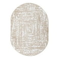 thumbnail image 2 of Unique Loom Hermitage Collection Area Rug - Armor (7' x 10' Oval White Bone/Beige), 2 of 6