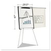 "MasterVision Tripod Extension Bar Magnetic Dry-Erase Easel, 39"" to 72"" High, Black/Silver"